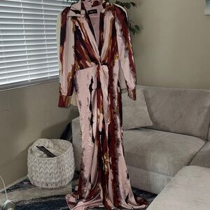 Fashion Nova Multicolor Long Sleeve Dress